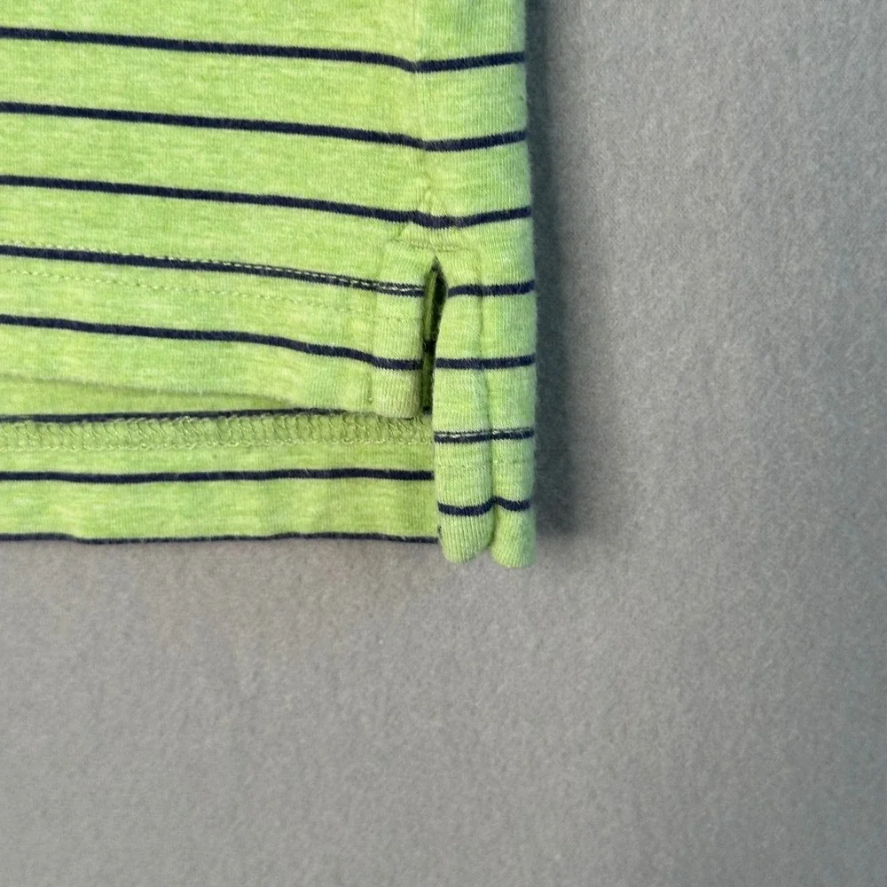 The Black‎ Dog Striped Polo Shirt Mens XL Short Sleeve Green Golf Casual